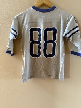 Vintage Kids Gray/Blue/White (cowboys) Football Jersey Tee -